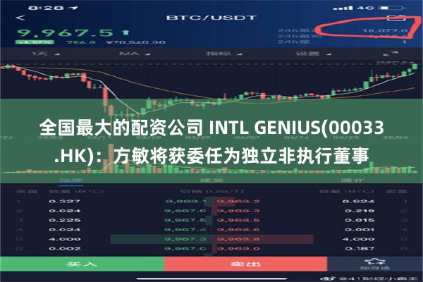 全国最大的配资公司 INTL GENIUS(00033.HK)：方敏将获委任为独立非执行董事