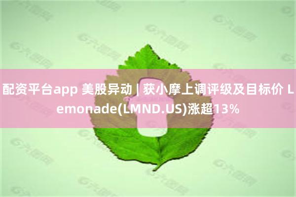 配资平台app 美股异动 | 获小摩上调评级及目标价 Lemonade(LMND.US)涨超13%