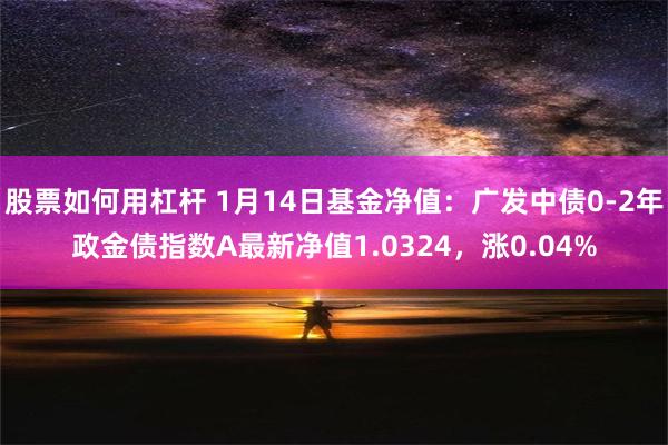 股票如何用杠杆 1月14日基金净值：广发中债0-2年政金债指数A最新净值1.0324，涨0.04%