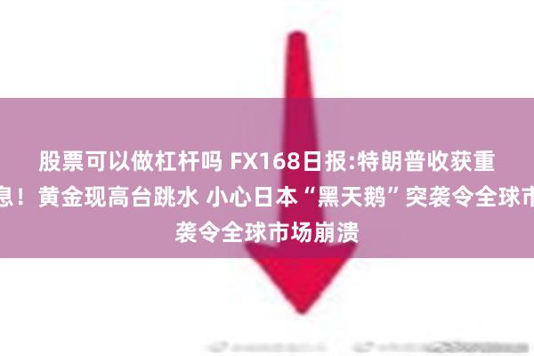 股票可以做杠杆吗 FX168日报:特朗普收获重大好消息！黄金现高台跳水 小心日本“黑天鹅”突袭令全球市场崩溃